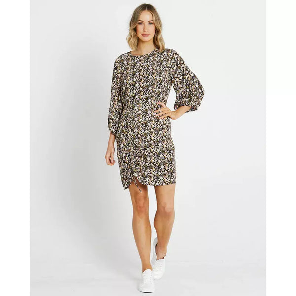 Celina Dress - Black Ditsy - Willow and Vine